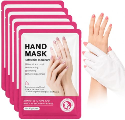 Guantes Mascarilla De Manos,Guantes De Manicura Hidratantes,Guante Para Spa Y Cuidado De Cutículas, Alivio De Sequedad Y Grietas Para Mujer Mano
