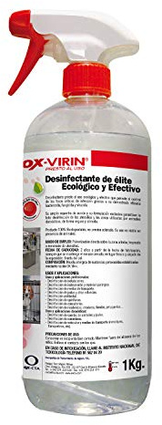 Desinfectante Liquido Ox-Virin, Con Pistola, 1 Litro, Ecologico