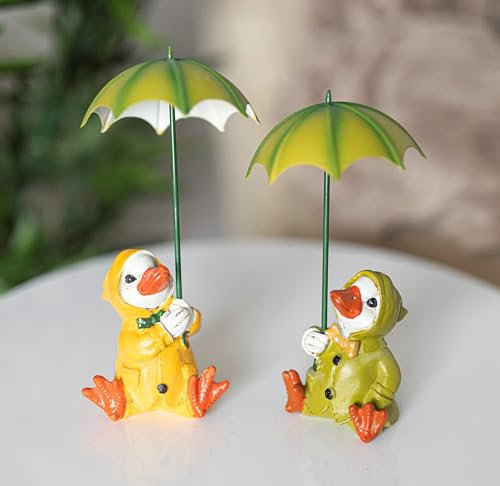 Garden Mile Canard avec Parapluie, décoration de Jardin en Plein air, décoration de terrasse Assis