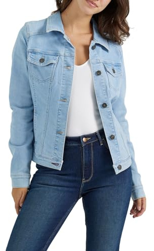 Wrangler Authentics Women's Stretch Denim Jacket, Light Wash, Medium