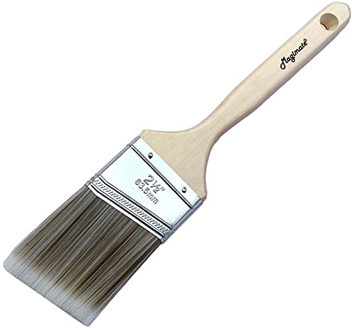 Magimate Wall Paint Brush Angled Cut-in Trim Brushes 2 1/2 Inch Medium Size for Household Touch ups and Wood Stain Application