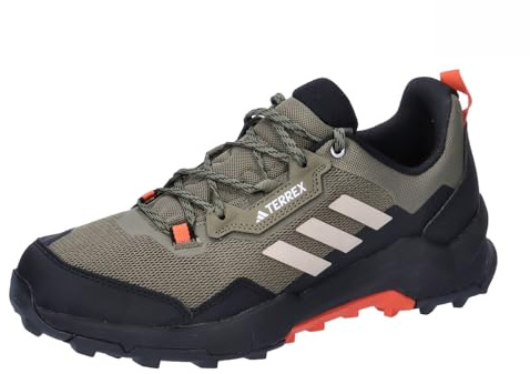 Adidas Herren Terrex AX4 Hiking Shoes, Olive strata/Wonder beige/core Black, 43 1/3 EU