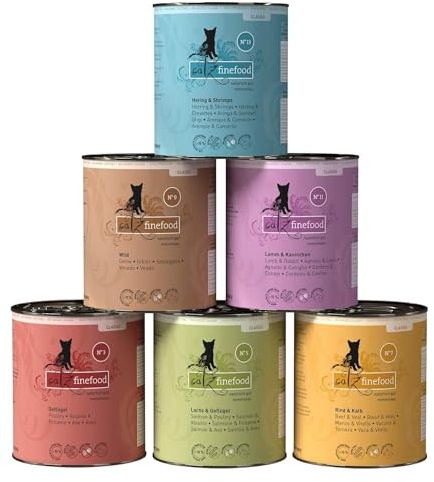 catz finefood Classic Collection Nourriture humide pour chat - Nourriture humide gourmet pour votre chat - Sans sucre ni céréales - Sans gluten - Avec haute teneur en viande - Fabriqué en Allemagne (6