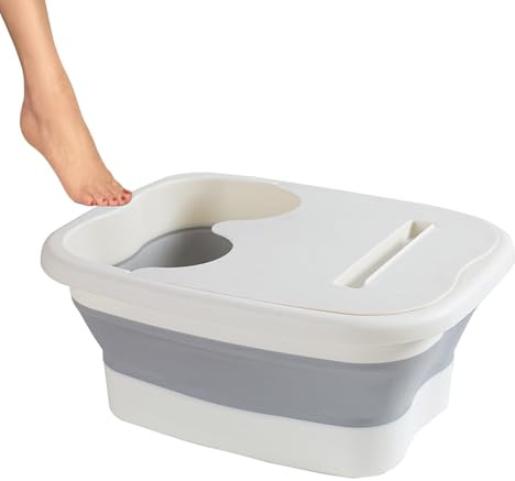 Lisutupode Vasca da bagno pieghevole, bacino spa per assorbire lo stress, secchio pieghevole per lavare i piedi, vasca da bagno per pediluvio, secchio per massaggi per piedi, aiuta a dormire, spa per