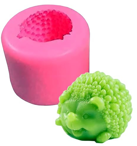 Hedgehog Silicone Moulds, 3D Cute Hedgehog Soap Mold, Craft Art Silicone Soap Mold DIY Handmade Candle Mold,Resin Casting Moulds for DIY Resin Craft Jewellery Pendant, Keyring Making Accessories