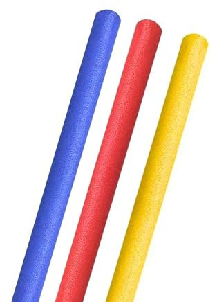 3 Churros de 150 cm para Juegos y Entrenamiento Acuático,Flotadores de Piscina de Espuma 3 Churros de Natación. (Multicolor 2)