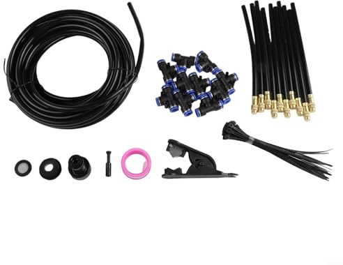 Sistema di irrigazione automatico per piante, kit completo per irrigazione da giardino, con ugelli nebulizzatori regolabili, attrezzatura per la distribuzione dell'acqua per un'irrigazione ottimale