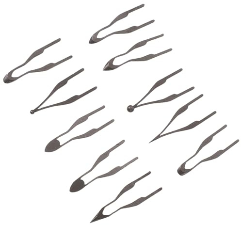 NUOBESTY 10 Piezas consejos sobre herramientas de pirograbado consejos de pirograbado puntas de soldadura herramienta para quemar madera Dark Grey
