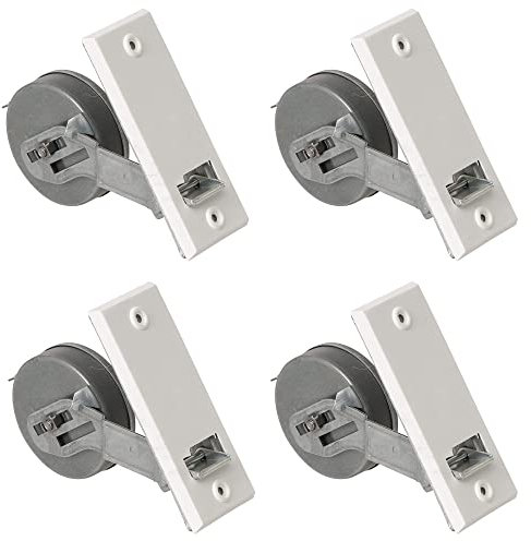 Rollwin 4x Rolladen Gurtwickler Unterputz 105mm Lochabstand - aus Deutschland - mit Gurtwickler Blende Weiß - ohne Gurt - für 23mm Rolladengurt geeignet - Rollo Wickler mit Abdeckblende