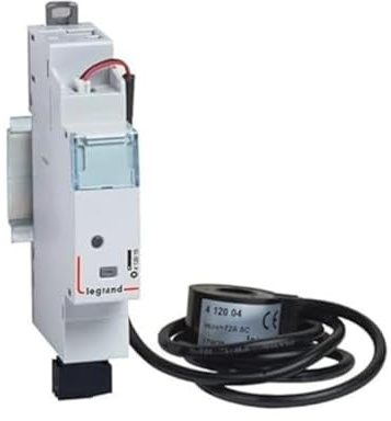 Legrand 412015 Stromzähler für die Installation mit Netatmo, mit 1 Stromtransformator, geschlossen 63 A, 1 Modul