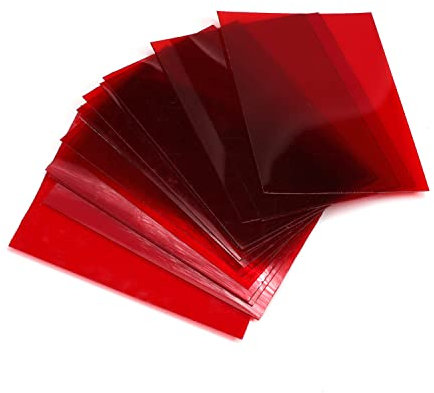Othmro Pack de 12 DIY Filtre Rouge Papier Fabrication de Lunettes Style 3D Rouge Bleu 3D Film Lunettes de Jeu Lunettes 3D Cadre Lentilles en Résine Blanche pour 3D TV Cinéma Home Films