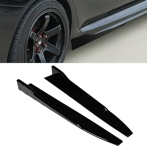 SCITOO Glossy Black ABS Universal Side Skirt Rocker Splitters Winglet Canard Diffuser