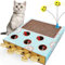 Hibtn Corrugated Cardboard Cat Scratcher, Cat Scratching Board With Whack A Mole Game And Funny Stick,3 In 1 Toy For Indoor,Multi-Purpose Scratching Pad