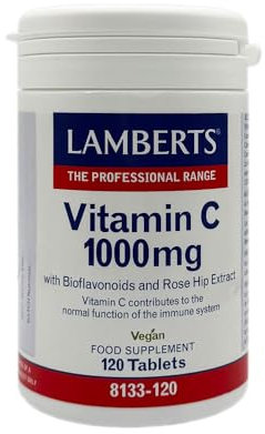 Lamberts Vitamina C 1000mg con Bioflavonoides y Escaramujo - 120 Tabletas