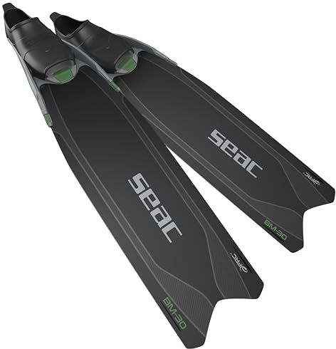 SEAC BM30, Lange Freitauchflossen mit Blatt der neuen Generation, 41/42, schwarz/grün