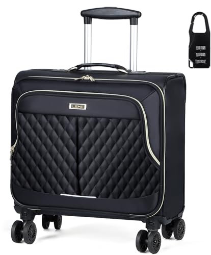Lekespring Sac à Ordinateur Portable avec Roulettes, Valise TSA, Résistant à l'Eau pour Voyage et Business