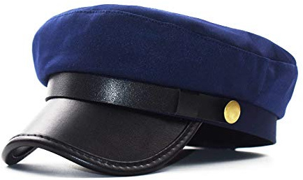 Chauffeur Hat for Men Women Classic Vintage Newsboy Cap Costume Hats Beret Cap (US, Alpha, One Size, Blue)