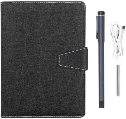 Jectse 3 in 1 Digitaler Smart Pen, A5 SmartPen Notebook -Set, Echtzeit -Synchronisierung für Digitalisierung, BT 5.0 Papier -Smart -Schreibset, Konvertieren in Text, OCR -Technologie, (Leinenmuster