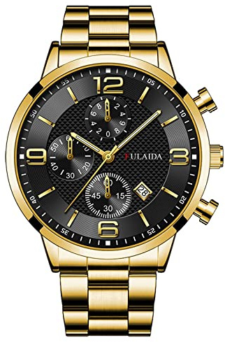 Mode sport män rostfritt fodral kvarts analog armbandsur höjdmätare, D, En storlek