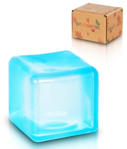 Copfeqyr 5cm Blue ice Squishy Cube Slow Rising Fidget Toy