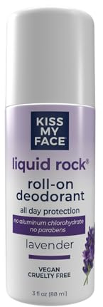 Kiss My Face Liquid Rock Deodorant Roll-On, Lavender, 3 Fl Oz (1900373)