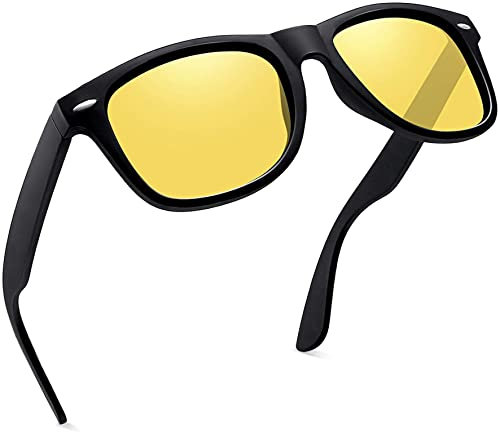 Joopin Gafas de Conducción Nocturna para Hombre y Mujer Gafas de Sol Deportivas Gafas Visión Nocturna Protección 100% UV400 Retro Clásicas