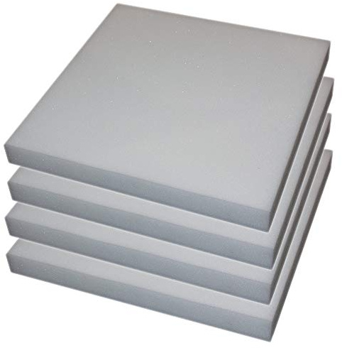 PERLARARA - Set 4 Pezzi Gomma Piuma per Imbottiture Cuscini Divani Sedie Pallet - Gommapiuma per Imbottitura 45x45x5 anche a Metro