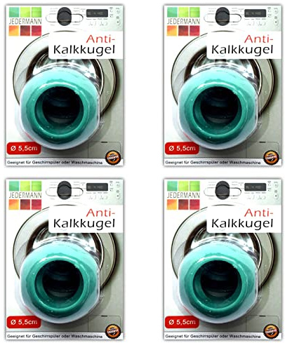 4x Magnetische Anti Kalk Kugel Ø 5,5 cm für Waschmaschine Geschirrspüler Antikalk Ball Waschkugel Wäschekugel