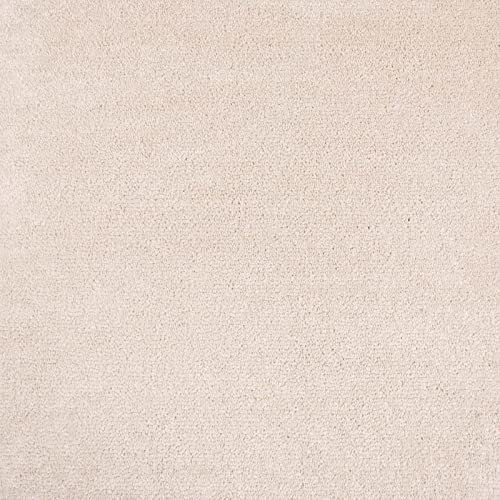 Teppichfliesen selbstliegend crème, flauschig weich, 8,5 mm Gesamtdicke, 50x50 cm, 1 m² = 4 Fliesen