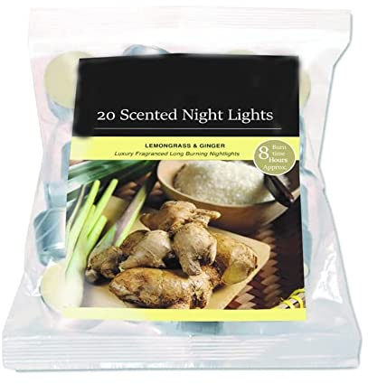 Fresh Quality Scented Tealight Candles with 8 Hour Burn Time | Long-Lasting Set | Fancy Home Decoration (Lemongrass and Ginger)
