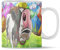 Set di tazze da fattoria con 4 tazze da 11 once – cane, cavallo, mucca e pecora – tazze in ceramica di alta qualità con motivi animali | tazza da tè idea regalo | tazza (mucca), ceramica | 11oz
