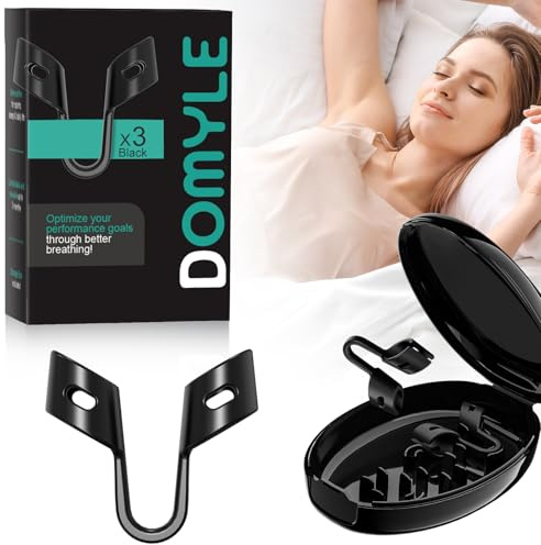 DOMYLE Dispositivos antirronquidos, dilatador nasal para dormir, eficaz para aliviar los ronquidos, una solución simple para ronquidos nasales, dispositivo reutilizable para disfrutar de una noche de
