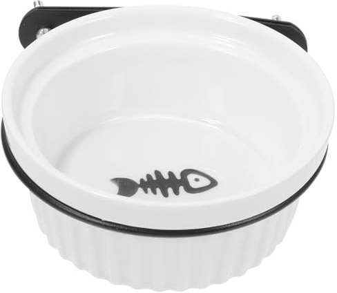 TOYANDONA Set de Gamelles Suspendues pour Chien et Chat Céramique avec Support Bol Détachable Facile à Nettoyer Adapté pour Petits Chiens et Accessoire Pratique pour Maison et Animalerie