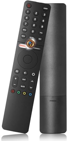 Télécommande de Remplacement Xiaomi XMRM-19 - Télécommande Vocale Bluetooth avec 2 Touches Raccourcis, pour Téléviseurs Smart TV Mi Série P1/Q1, Compatible avec L50M6-6AEU L55M6-6ESG L75M6-