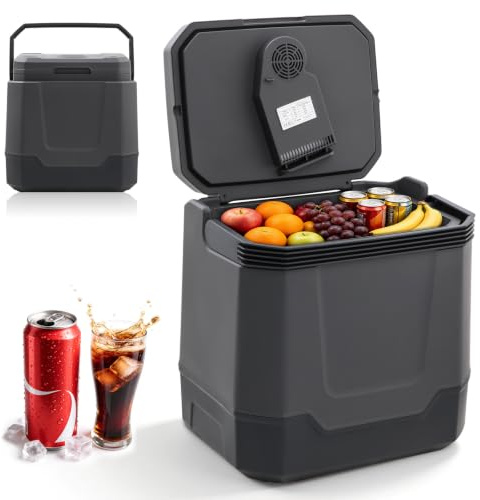 GUIVACI Nevera Portátil Electrica 33L –nevera coche 12/230 V, enfría & calienta (hasta 65°C), Modo ECO, para Coche, Camper y Camping