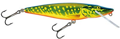 Salmo Pike Wobbler Hecht, Salmo Farben:Hot Pike, Länge/Gewicht/Laufverhalten/Tauchtiefe:11cm / 15g / schwimmend / 0.5-1.0m