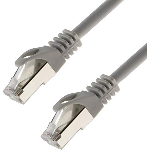 Netzwerkkabel S/FTP PIMF Cat. 7 3,00 Meter grau Patchkabel Gigabit Ethernet LAN DSL CAT7 Kabel