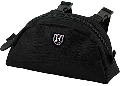 Harrison Howard Saddle Pommel Pocket with 1680D Waterproof Fabric Saddle Pouch Sack Pommel Saddle Bag for Western Saddle-Mars Black
