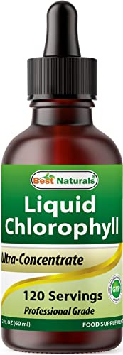 Best Naturals Liquid Chlorophyll Drops 50 mg, 2 Fl Oz, Natural Detox Supplement, Supports Energy, Digestion & Skin Health, Vegan, Non-GMO, Easy Absorption Liquid Chlorophyll Supplement