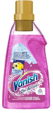 Vanish Oxi Action Multipower Gel Rosa, Additivo Lavatrice Multiazione senza Candeggina, Smacchiatore per Capi Colorati, 1 Confezione da 750 ml di Smacchiatore per Bucato