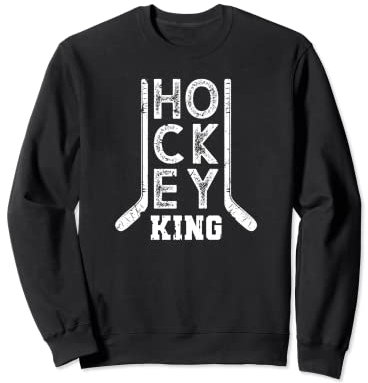 Hockey König Männer Jungen Eishockey Sweatshirt