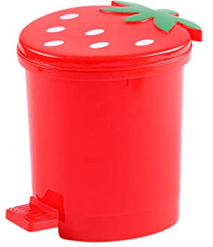 PRETYZOOM Poubelle Petite De Bureau Conteneur à Déchets Press Type Bac De Rangement Adorable pour Intérieur