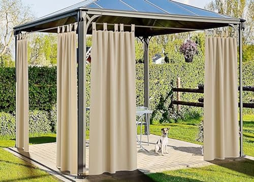 BIANCHERIAWEB Tenda Gazebo 160x270 per Esterno Passanti con Bottoni Springfield Tinta Unita Springfield
