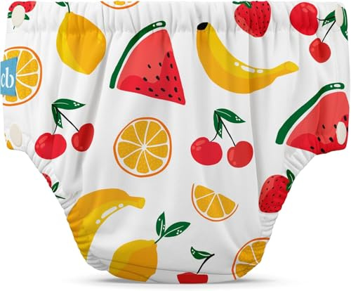 Charlie Banana Pannolino da nuoto riutilizzabile, lavabile, facile da indossare e togliere, per neonati, morbido e aderente, impermeabile, per evitare perdite, Banana Fiesta - L