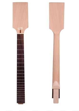 YoungMonic Electric New 22 Fret 24.75 Inch Guitar Neck Replacement Mahogany Rosewood Fretboard Paddle Head No Inlay Replacement DIY (22 Fret 24.75 Inch)