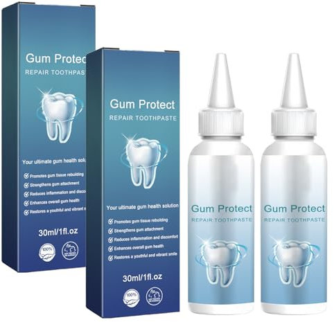 Bettinay 2 Pcs Gum Repair Gel, 30 Ml Gum Shield Gel for Receding Gums, Deeply Cleaning Teeth