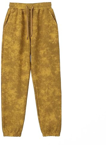 HahaNice pojkbyxor elastisk midja batikfärgat joggingbyxor pojkar flickor träningsoverall byxor barn joggingbyxor 5Y-14Y, Mellanbrun Brun, 9-10 Years
