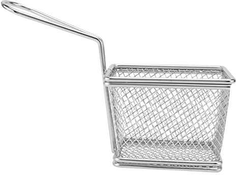 OKUMEYR Haushaltsfrittierkorb Edelstahl Mehrzweck Filterkorb Für Küche Silber Klein Praktisch Zum Reinigen Und Abtropfen