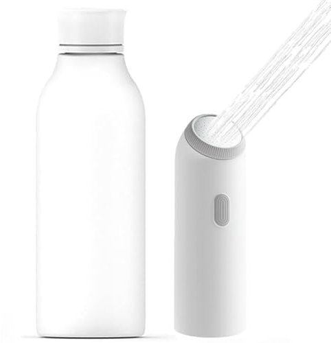 Uppladdningsbar resebidéspruta, bärbar minihandhållen personlig bidé med 350 ml flaska, 4 sprutlägen, elektrisk bidéspruta för kvinnor män Hygienrengöring gray