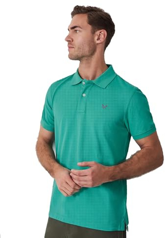 Crew Clothing Mens Classic Pique Polo Shirt - Short Sleeve (Waterfall) XL
